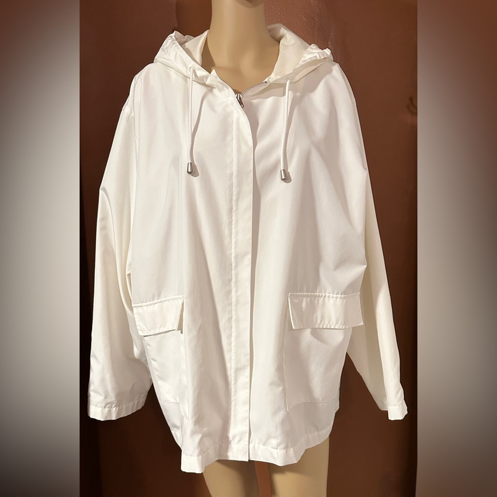 Outbrook White Rain Coat Jacket Women’s 1X